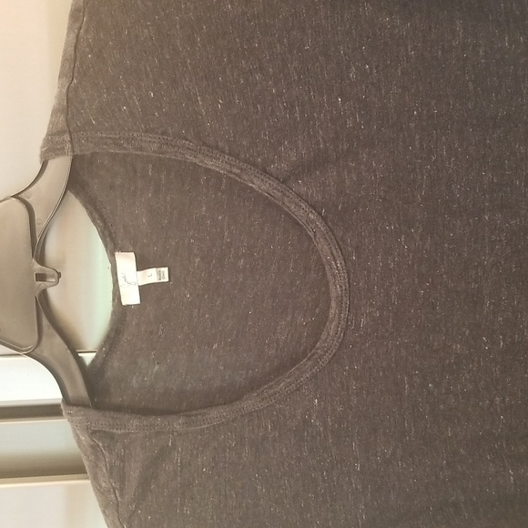 💕JOIE💕 Neyo Scoop Neck Cap Sleeve T-shirt 100% Linen ~ Dark Heather Grey Large - Picture 8 of 10